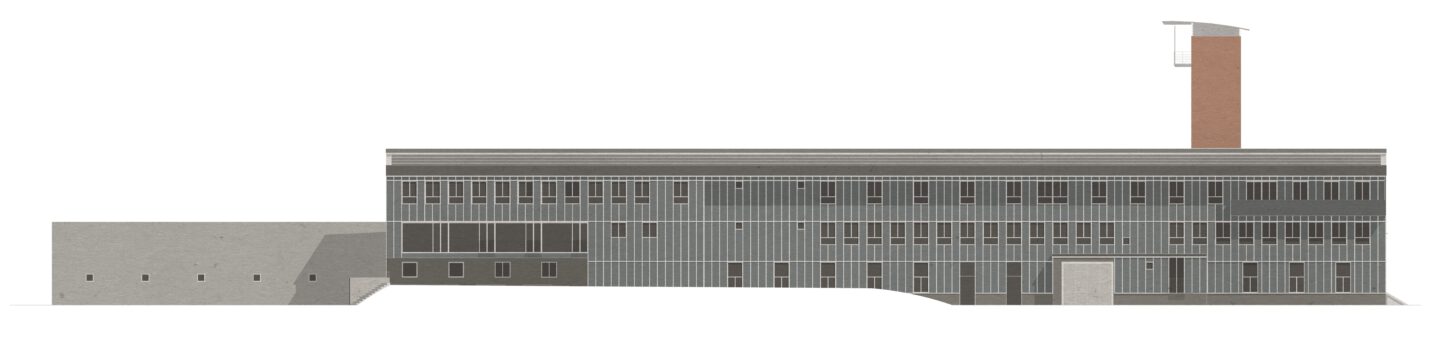 grafische Ansicht des Gebäudes der Freiwilligen Feuerwehr Dachau