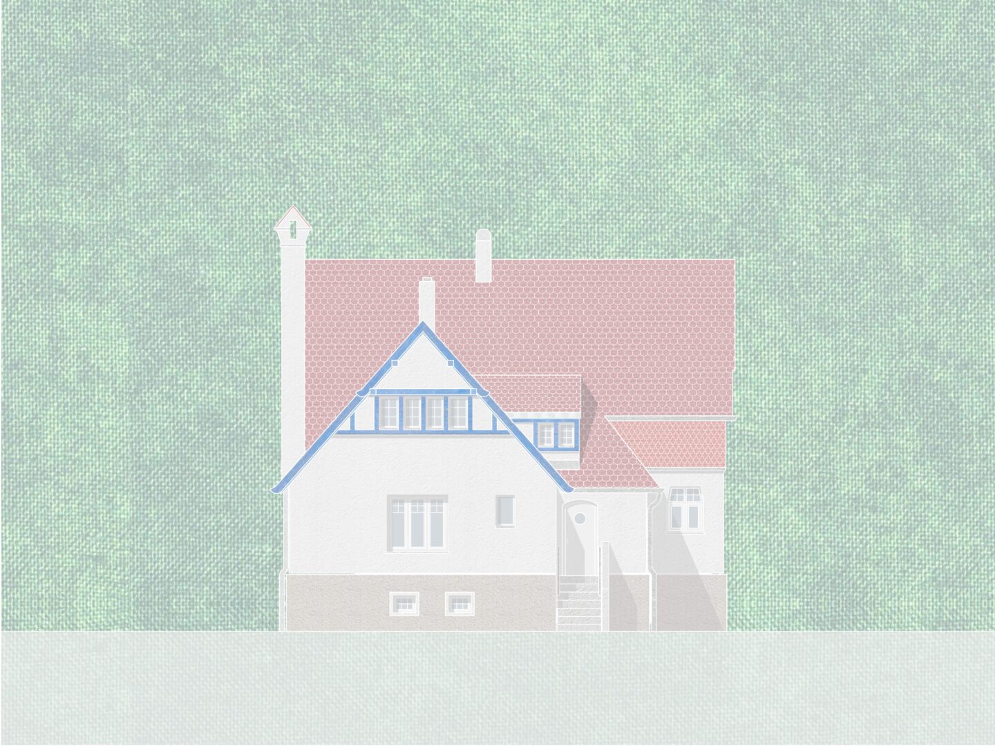 grafische Darstellung einer Villa
