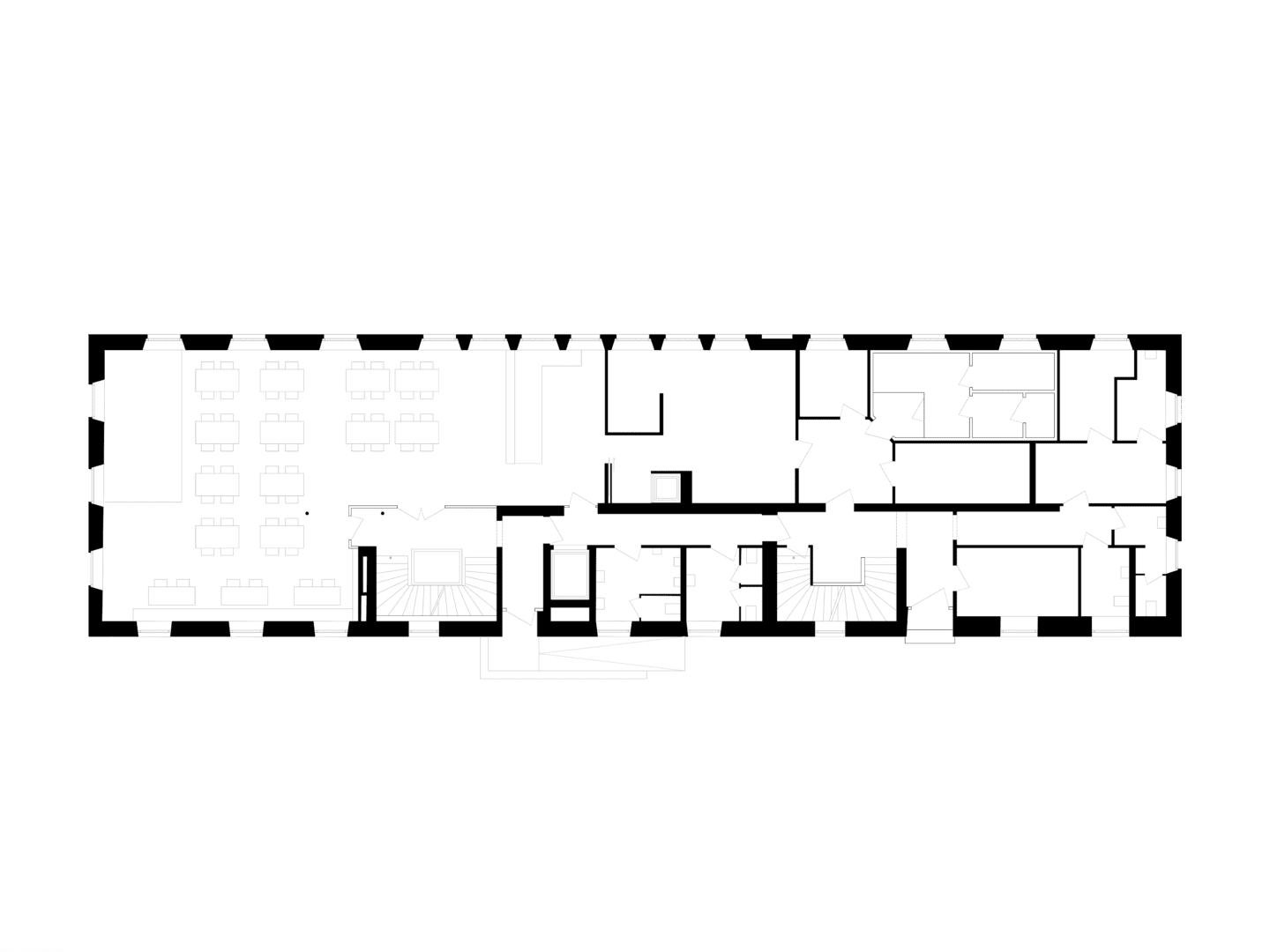 Grundriss des Obergeschosses des Alten Schulhauses im Herzen der Dachauer Altstadt