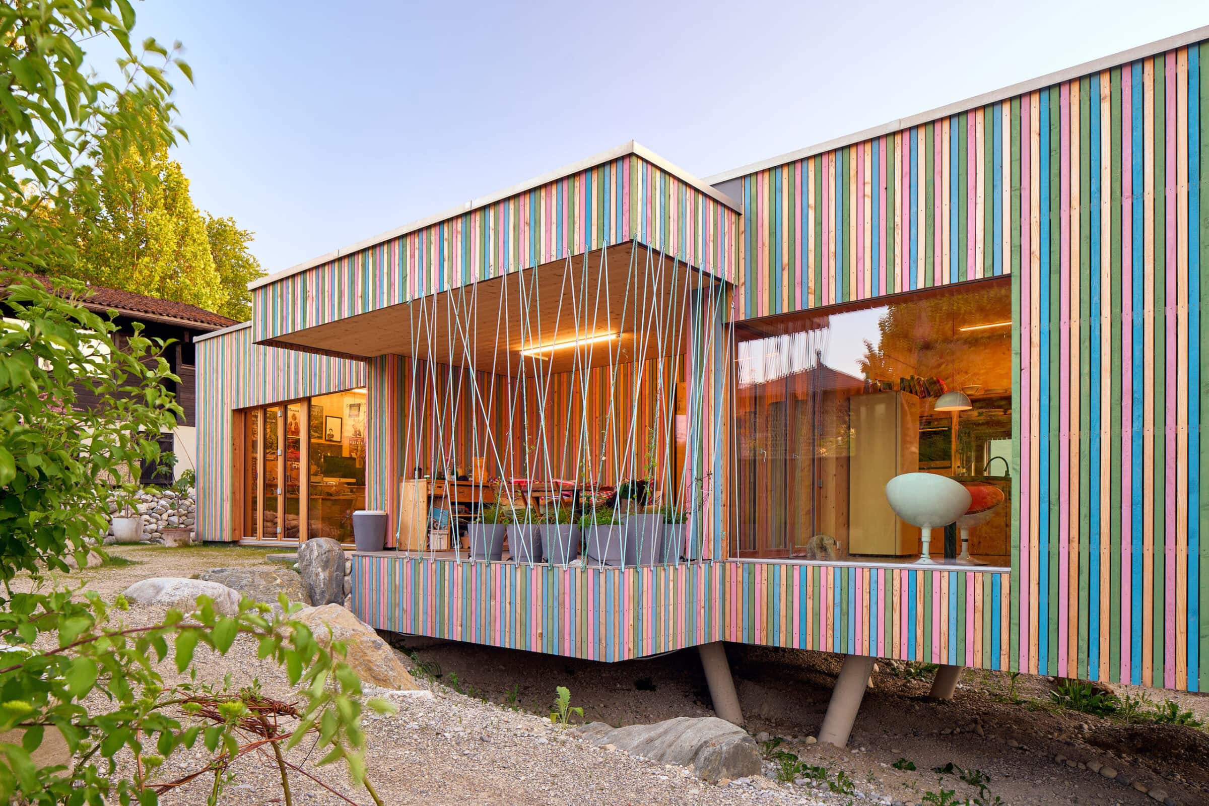 hauss architektur haus a eingang beleuchet 2022